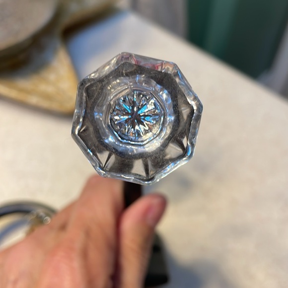 2 Vintage glass knob hooks - Picture 3 of 12